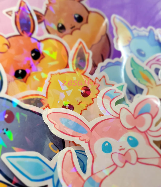 Chibi Eeveelution Stickers